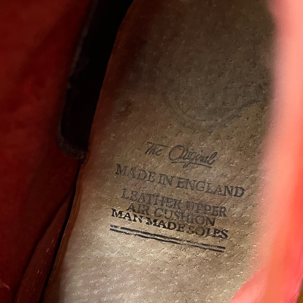 Dr Martens VTG Made In England 1460 Boots, Red Leather Croc UK 12 kids - Picture 5 of 6